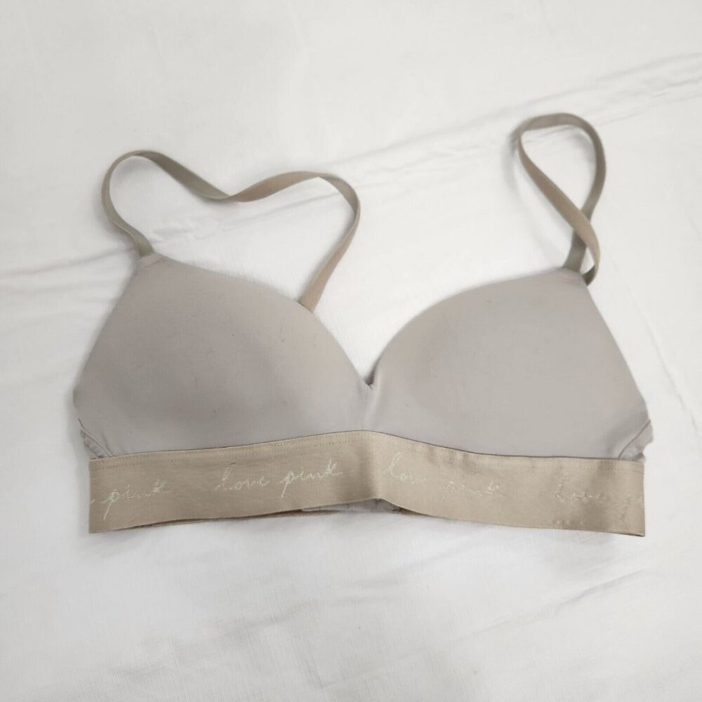 Pink Victoria's Secret Bra 34A Gray Women's Wireless